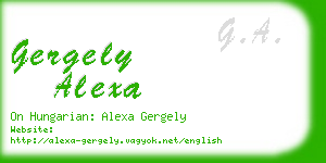 gergely alexa business card